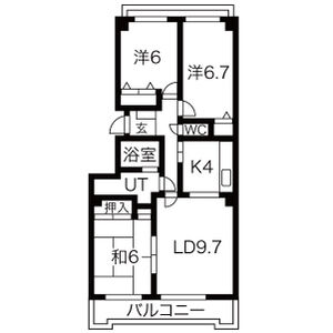 3LDK 間取り図