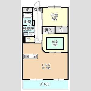 2LDK 間取り図