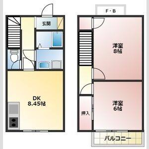 2DK 間取り図