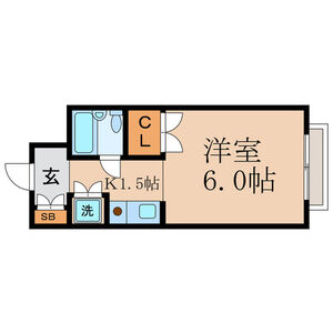 1K 間取り図