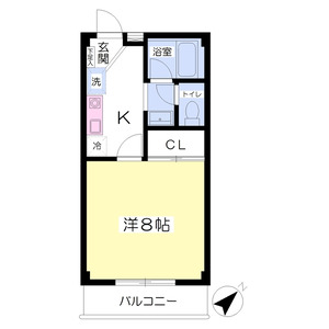 1K 間取り図