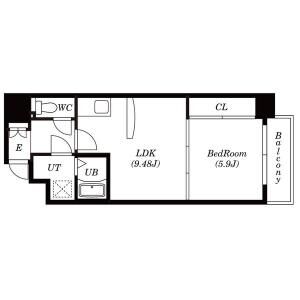 1LDK 間取り図