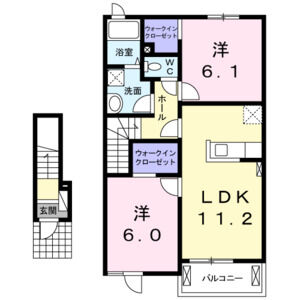 2LDK 間取り図