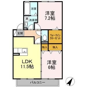 2LDK 間取り図