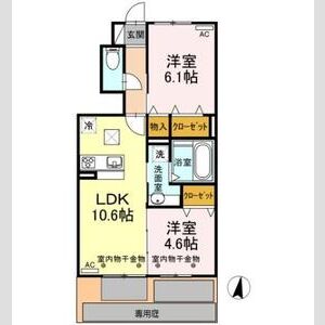 2LDK 間取り図