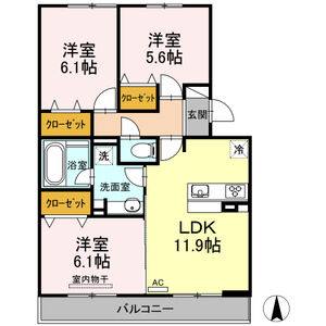 3LDK 間取り図