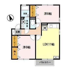 2LDK 間取り図