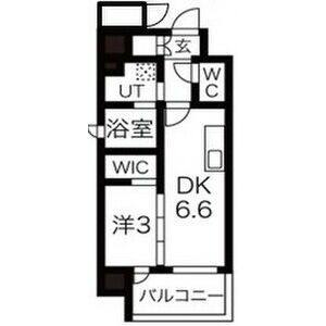 1DK 間取り図