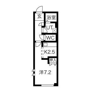 ワンルーム 間取り図