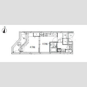 1DK 間取り図