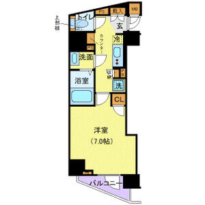1K 間取り図