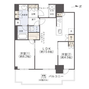 2LDK 間取り図