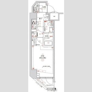 1K 間取り図
