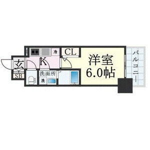 1K 間取り図