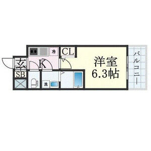 1K 間取り図