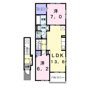 2LDK 間取り図