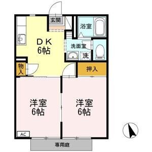 2DK 間取り図