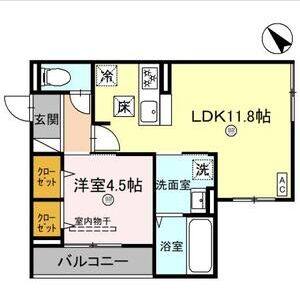 1LDK 間取り図