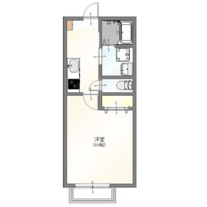 1K 間取り図