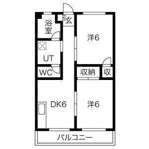 1LDK 間取り図