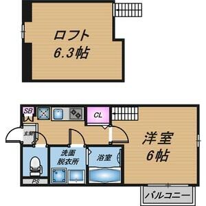 1K 間取り図