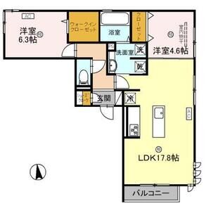 2LDK 間取り図