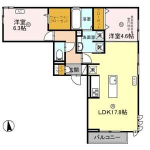 2LDK 間取り図