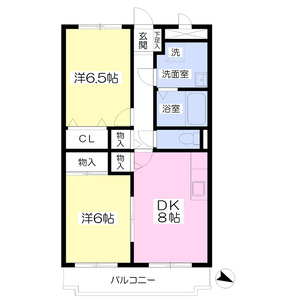2DK 間取り図
