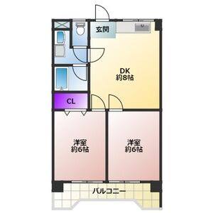 2DK 間取り図