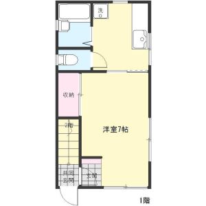 1K 間取り図