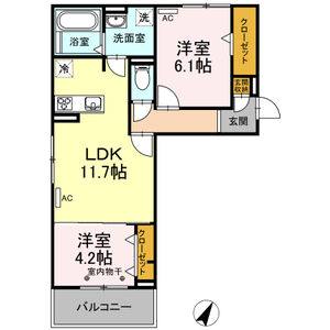 2LDK 間取り図