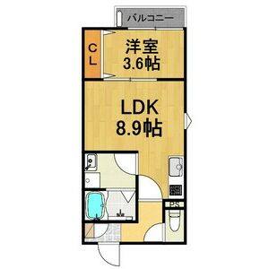 1LDK 間取り図