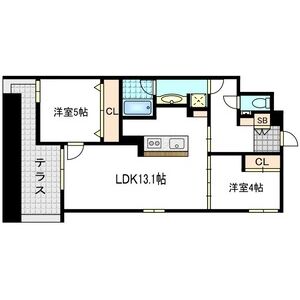 2LDK 間取り図