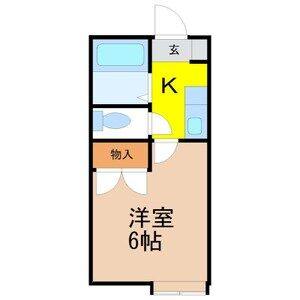 1K 間取り図
