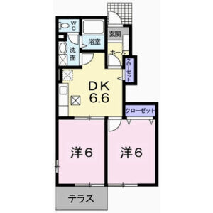 2DK 間取り図