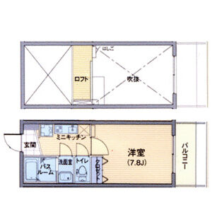 1K 間取り図