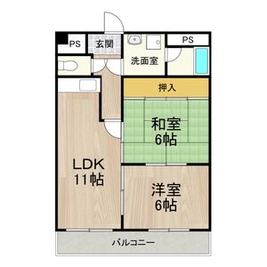 2LDK 間取り図