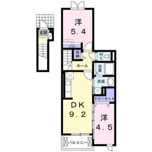 2DK 間取り図
