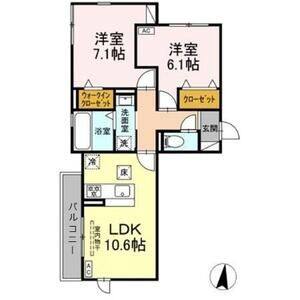 2LDK 間取り図