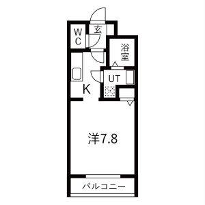 1K 間取り図