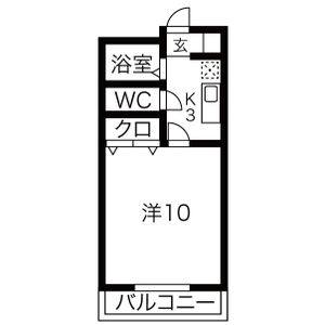 1K 間取り図
