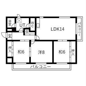 3LDK 間取り図