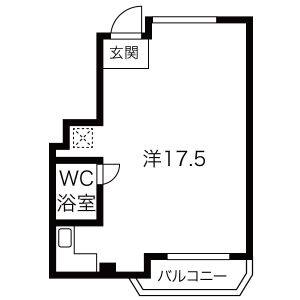 ワンルーム 間取り図