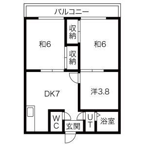 3DK 間取り図