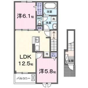 2LDK 間取り図