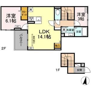 2LDK 間取り図