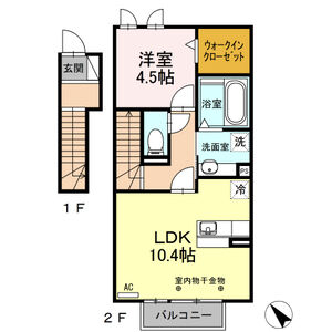 1LDK 間取り図