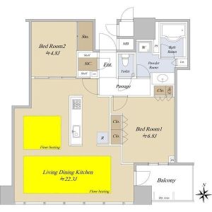 2LDK 間取り図