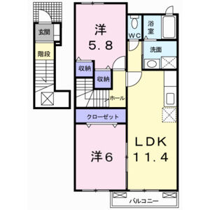 2LDK 間取り図