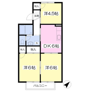 3DK 間取り図